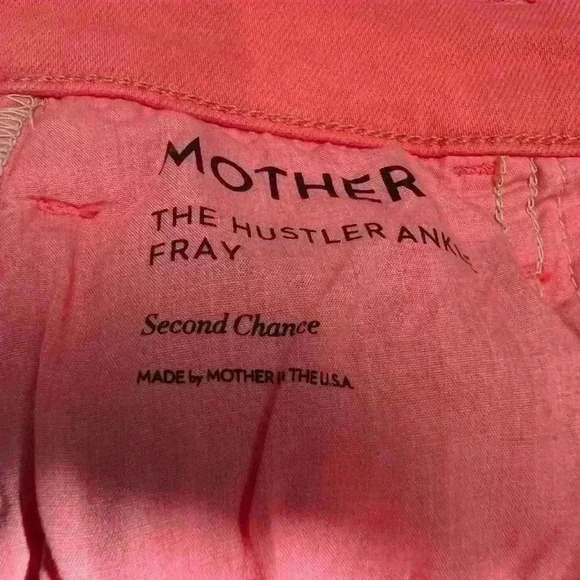 MOTHER Denim The Hustler Ankle Fray Second Chance in Persimmon, Size 26 - Picture 8 of 11